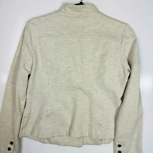 Cabi Knit Moto Jacket Double Breasted Button Front Blazer Neutral Size S - Picture 13 of 13